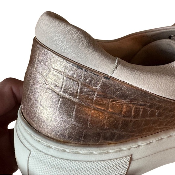 AGL Leather Platform Sneakers Blush Pink Casual Attilio Giusti Leombruni Sz 40.5 - Picture 16 of 16